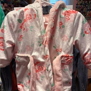 Floral Pink and White Robe